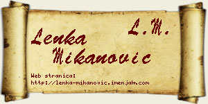 Lenka Mikanović vizit kartica